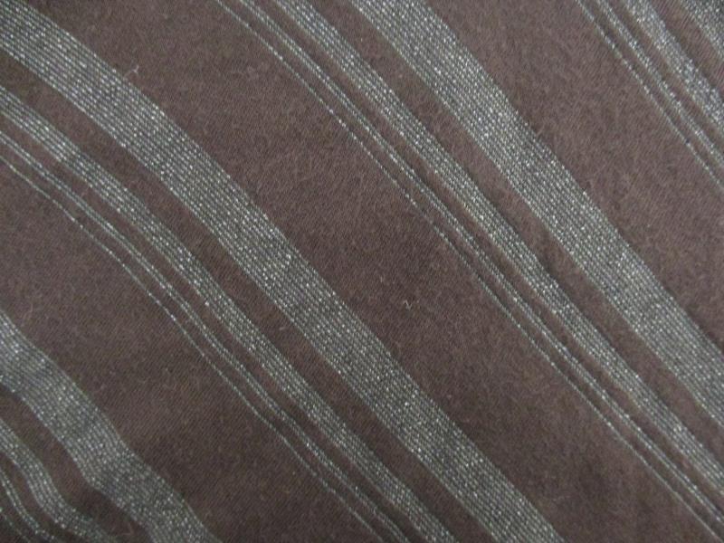 Ella Moss Women's Open Front Cardigan Brown Metallic Striped Size Medium