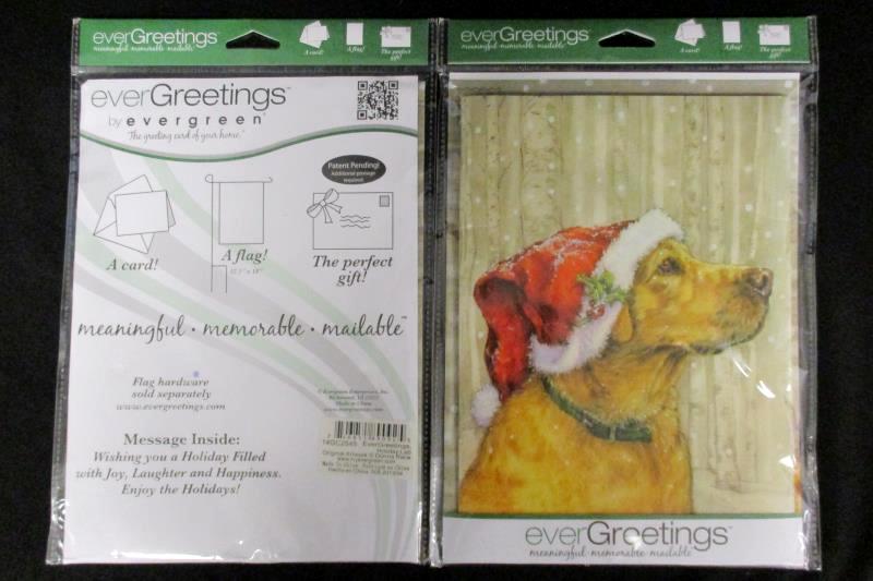Lot of 2 everGreen everGreeting Meaningful Mailers Christmas Labrador Retriever