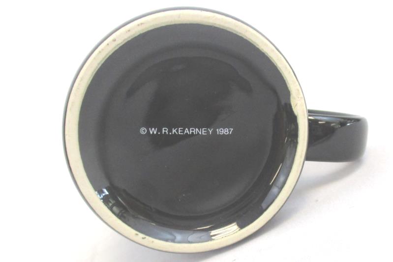 200 Years First Fleet Commemorative 1987 Coffee Mug Cup Black Gold W R Kearney