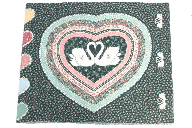 Lot of 5 Vintage Traditional Fabric Pillow Patterns Goose Apples Swans Hearts