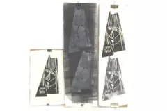 Lot of 3 Nini O Canada '85 Female Face Block Prints on Recycled Paper