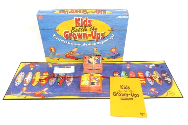 University Games Kids Battle The Grown Ups Board Game Trivia Ages 8 And Up Used