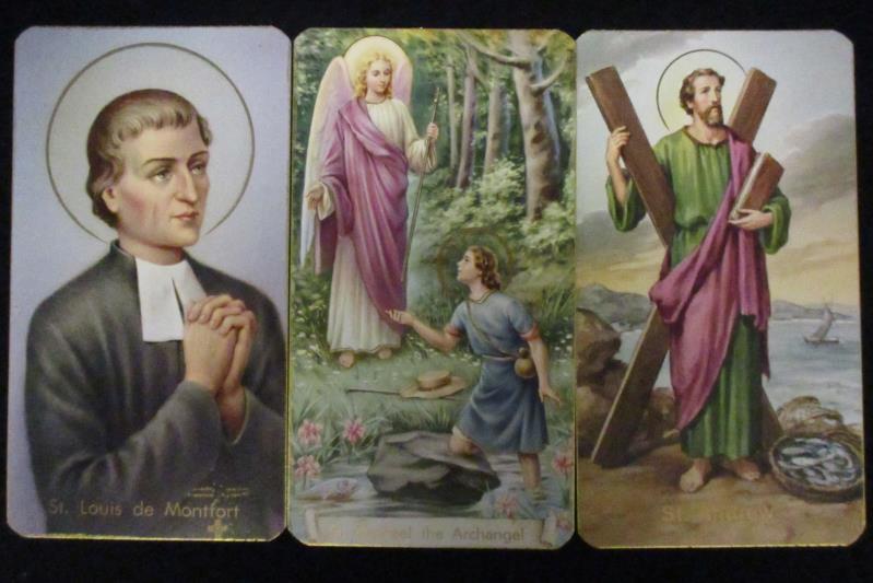 Holy Prayer Cards Bonella Milano 400 Series Made In Italy Lot of Seven