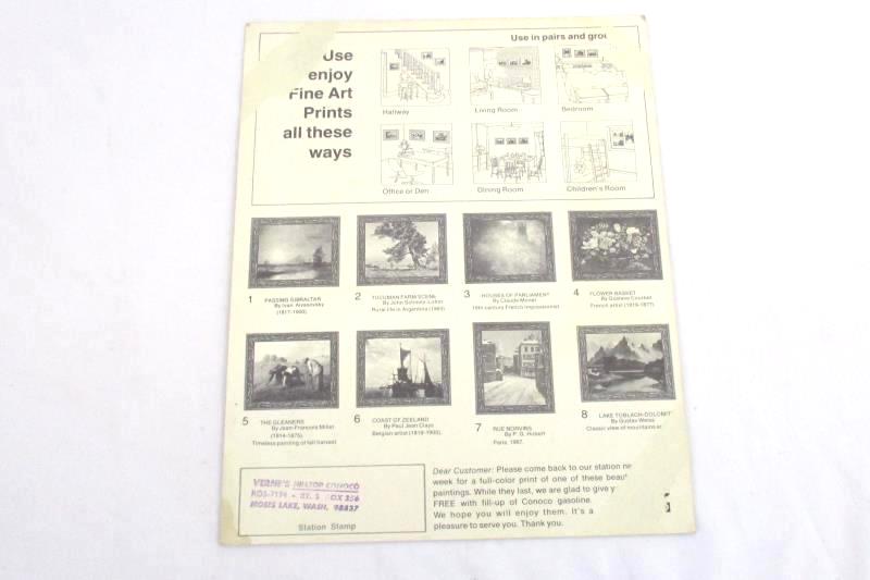 Vintage The Gleaner Fine Art Print Conoco Gasoline Customer Appreciation Premium