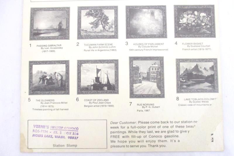 Vintage The Gleaner Fine Art Print Conoco Gasoline Customer Appreciation Premium