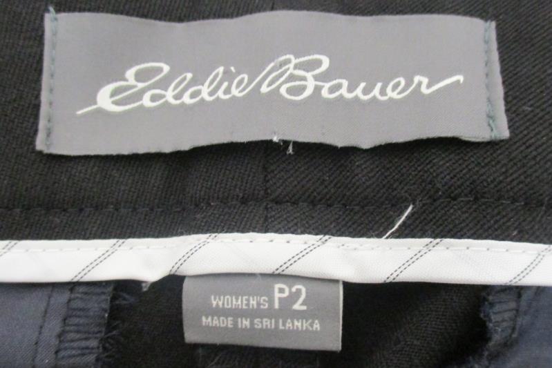 Eddie Bauer Women's Petite Slightly Curvy Fit Black Dress Pants Size 2P