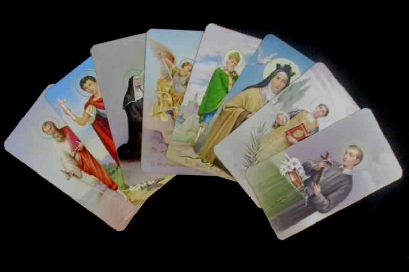 Lot of 8 Fratelli Bonella Milano 400 Series Holy Prayer Cards Made In Italy