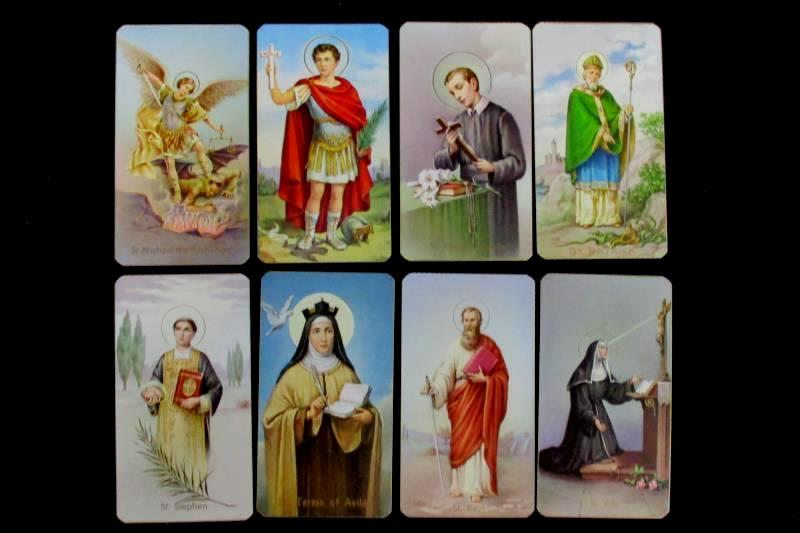 Lot of 8 Fratelli Bonella Milano 400 Series Holy Prayer Cards Made In Italy