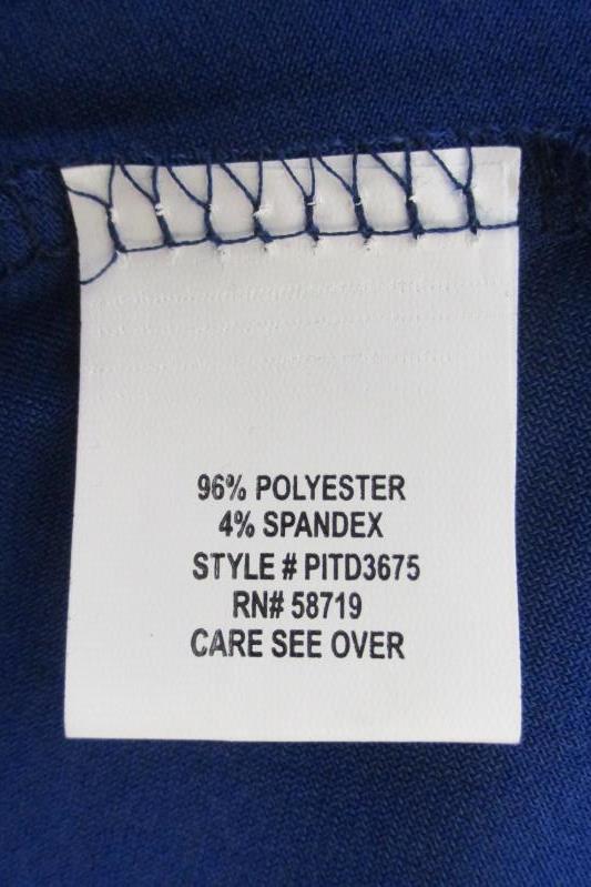 NY Collection Petite Women's Blue Tie Front Dress Career Stretch Sz PS With Tags