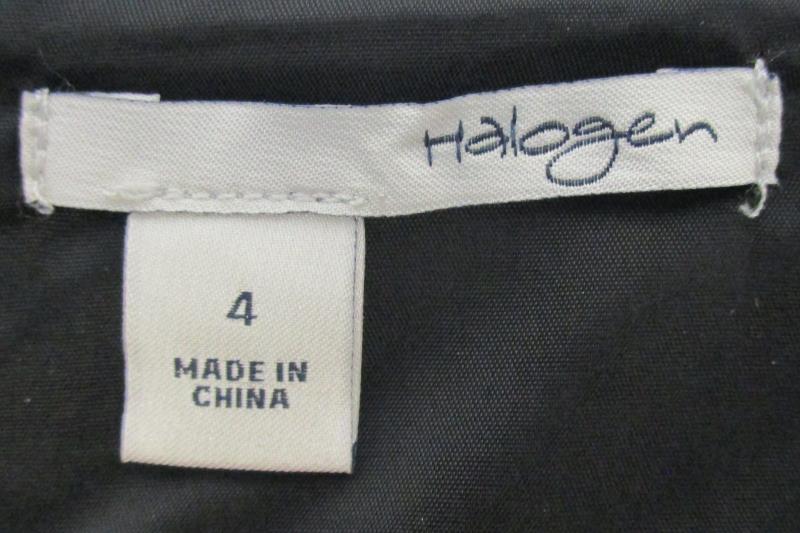 Halogen Women's Tweed Pencil Skirt Exposed Back Zipper Black Tan White Size 4