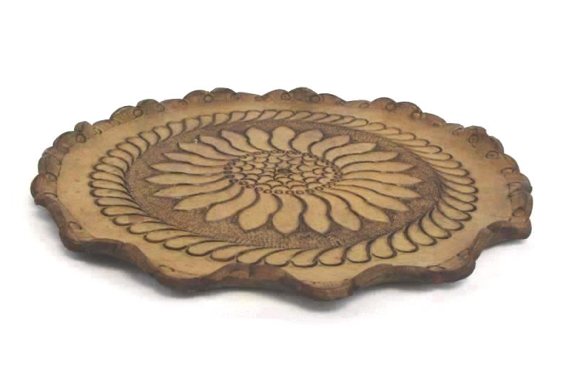 Vintage Hand Tooled Leather Hanging Floral Design 9.5 Inch