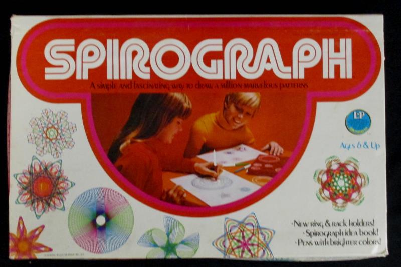 Vintage 1975 Kenner's Spirograph 1421 Red Tray Missing 1 Wheel 1 Ring Holder