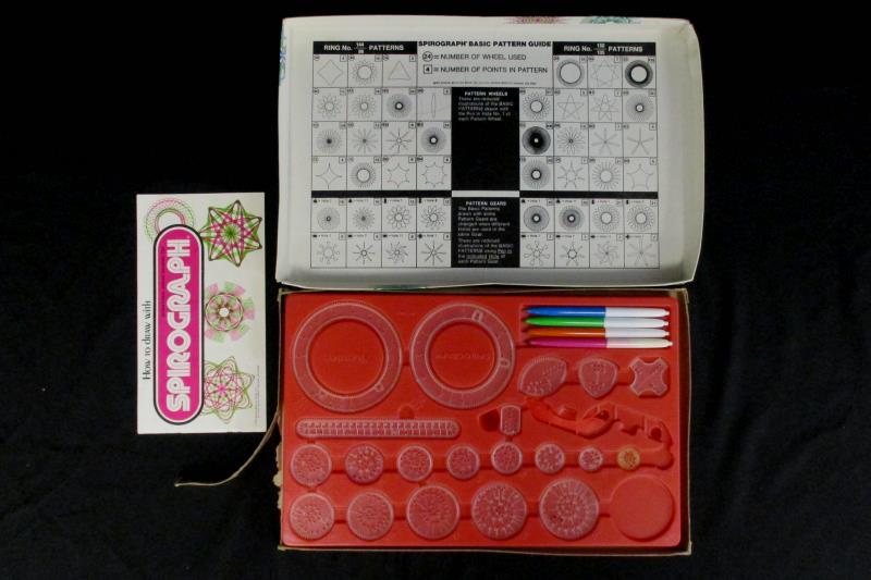 Vintage 1975 Kenner's Spirograph 1421 Red Tray Missing 1 Wheel 1 Ring Holder