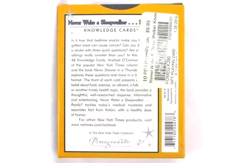 Never Wake A Sleepwalker Knowledge Card Game Aahad O'Connor Pomegranate