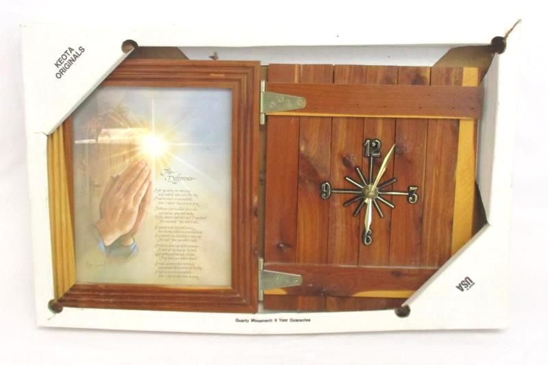 Keota Original Rustic Wood Frame Clock Religious The Difference Quartz Orig Box
