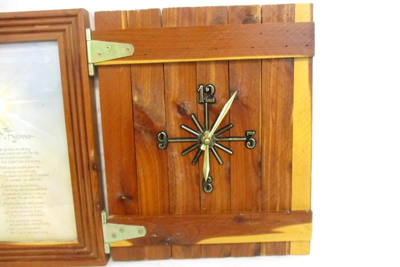 Keota Original Rustic Wood Frame Clock Religious The Difference Quartz Orig Box