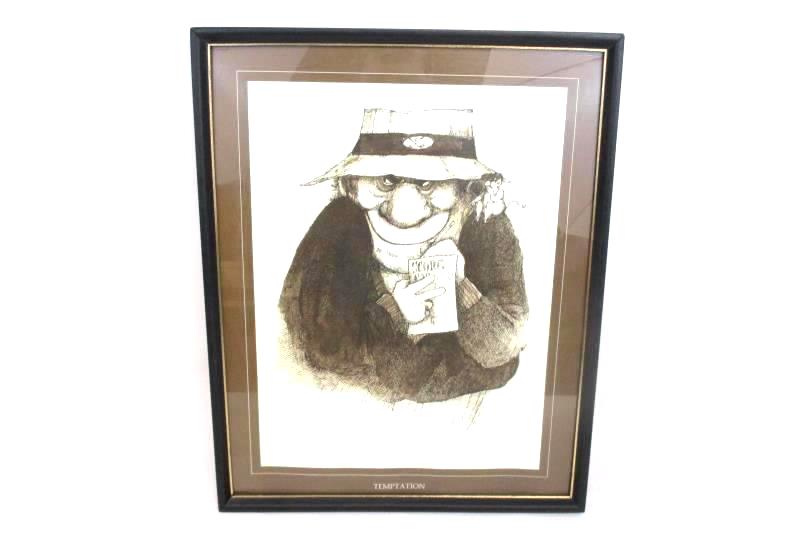 Gary Patterson Golf Cartoon Temptation Framed