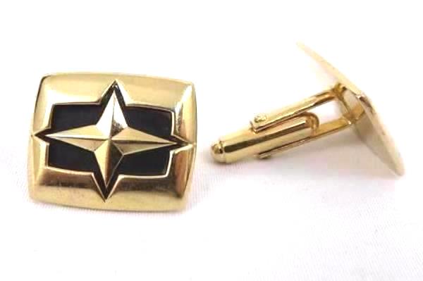 Lot of 3 Gold Tone Men's Cufflinks Plus Matching Tie Clip Elegant Fashion