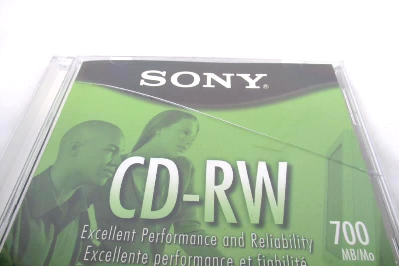 10 Pack of Sony CD-RW Discs 700MB 80Min 2004 Green Box