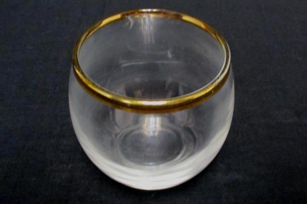 Lot Of Three 6oz Glasses Gold Rim 2.5" Tall Clear Shot Elegant