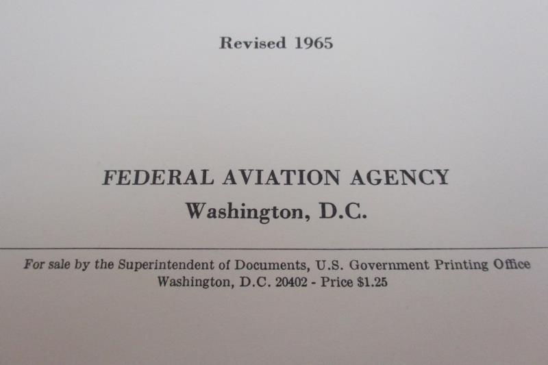 Vintage 1972 Flight Training Handbook Federal Aviation Agency Paperback