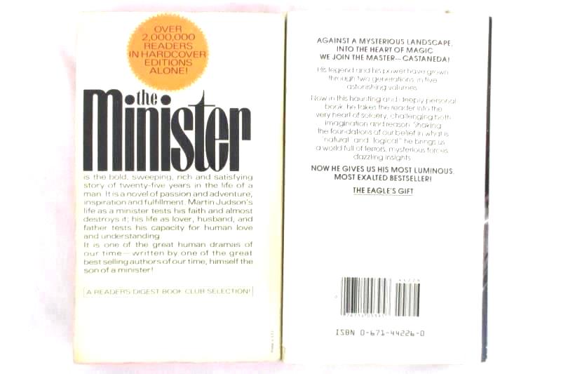 Lot of 2 Books The Eagle's Gift Carlos Castaneda & The Minister Charles Mercer