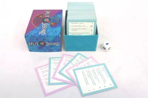 Split Second 1992 Parker Brothers Trivia Board Game Time Action Fast Questions
