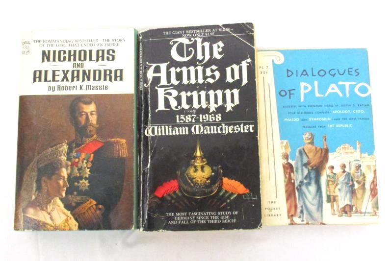 Lot 3 Vintage Nonfiction Paperbacks Nicholas And Alexandra Arms Of Krupp Plato