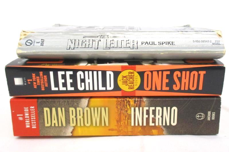 Lot of 3 Thriller Paperback Novels Inferno Night Letter Jack Reacher One Shot