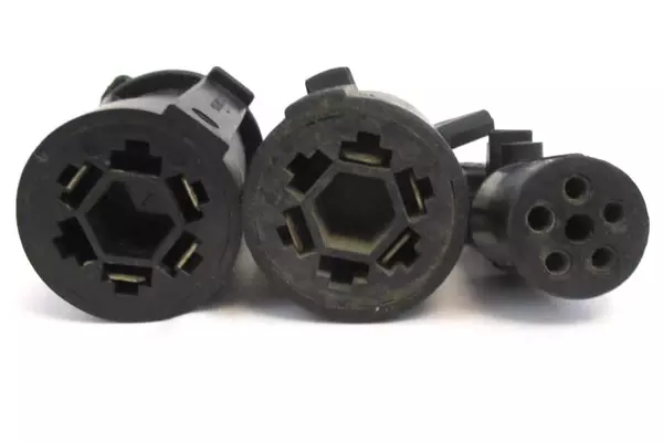 Lot of 3 Trailer Light Adapters Wiring Connector Black 2 Hopkins 1 Uhaul