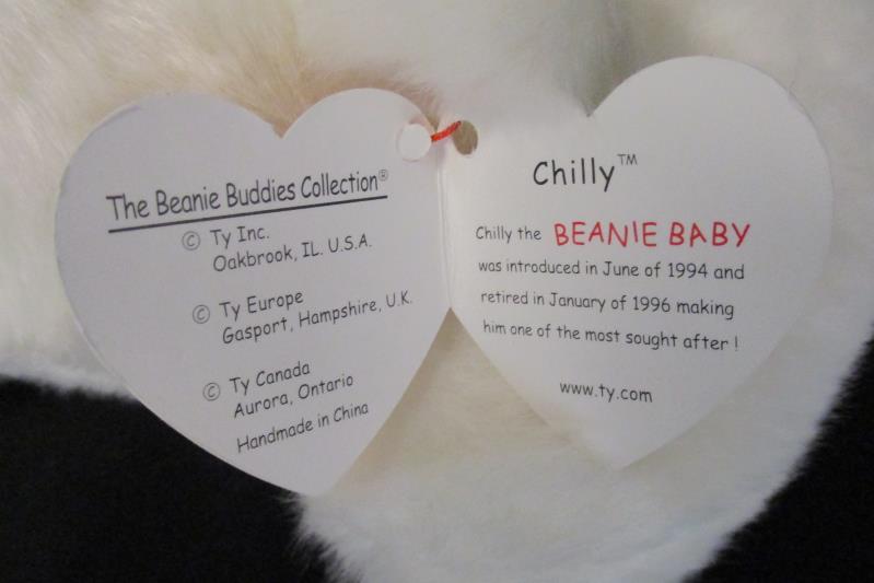 Ty Original Beanie Buddies 1998 Chilly The Polar Bear Retired With Tags