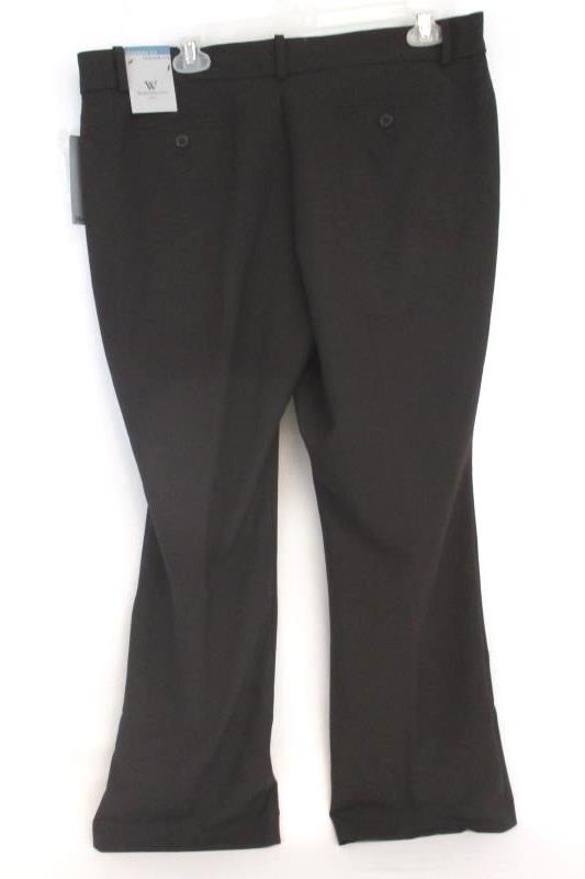 Worthington Womens Petite Modern Fit Dress Pants Brown Trouser Leg 14P With Tags
