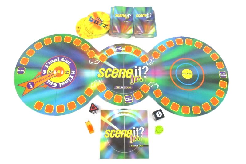 Lot of 2 Family Board Games 2004 Jax Sequence 1991-5 Mattel Scene It? Jr