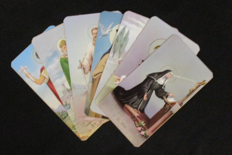 Lot of 7 Fratelli Bonella Milano Holy Prayer Cards 400 Series Italy