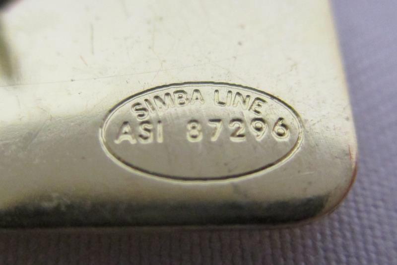 Vintage Simba Line Gold Tone Mums The Word Pin Lapel Hat Tie ASI 87296