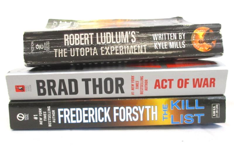 Lot of 3 Thriller Paperback Novels The Kill List Act Of War Utopia Experiment
