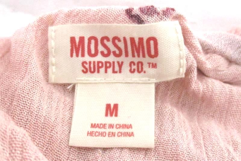 Mossimo Womens Tunic or Mini Dress One Shoulder Feather Print Pink Size M
