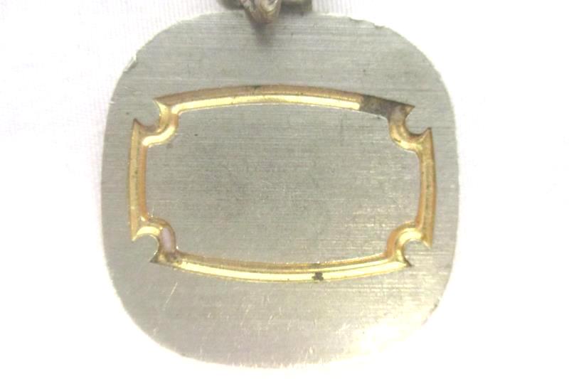 Vintage Gold Tone Scale Weight Key Chain Link Slide Lock Pat No 324587