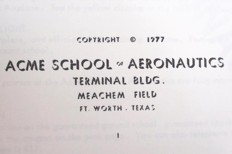 Vintage 1977 Airplane Instructor FAA Exams Made Easy ACME School Of Aeronautics