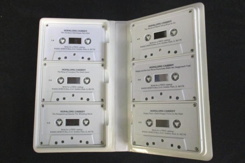 Hopalong Cassidy 6 Audio Cassette Tapes Vintage Programs William Boyd Joe Du Val