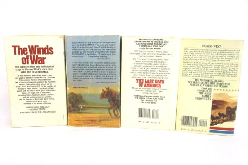 Lot of 4 Fiction Paperback Novels Independence The Last Days Cashelmara The Wind
