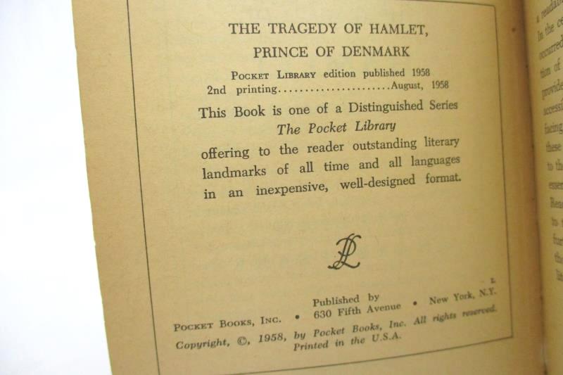 Lot of 2 Shakespeare Paperbacks Tragedy of Hamlet Anthony And Cleopatra