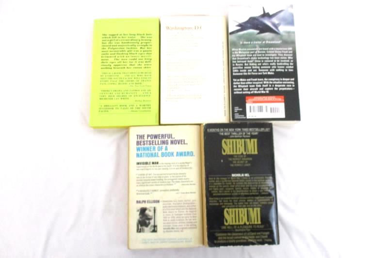Lot of 5 Fiction Paperback Novels Shibumi Invisible Man Target Utopia Paradise
