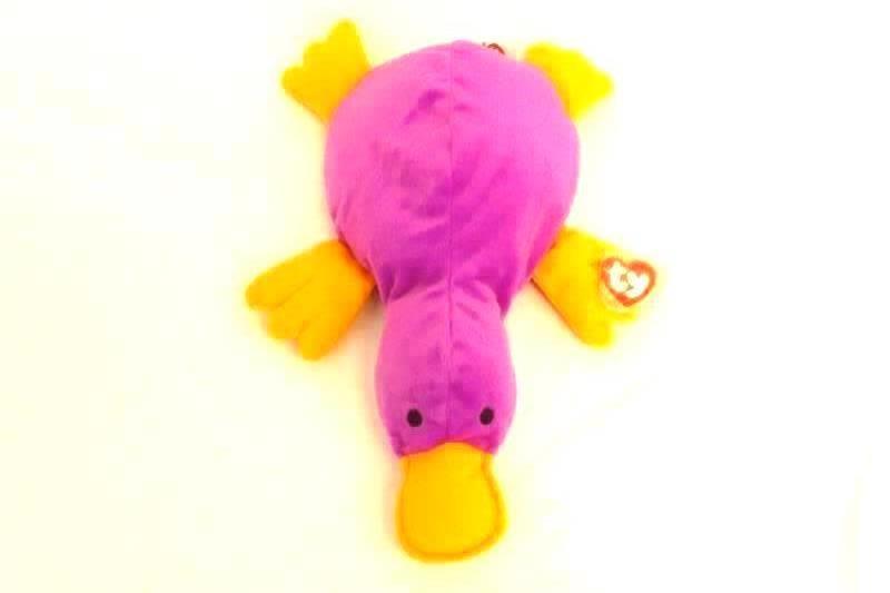 Ty Beanie Pillow Pal Paddles Platypus 1998 Original Purple Plush 16 Inch Tags