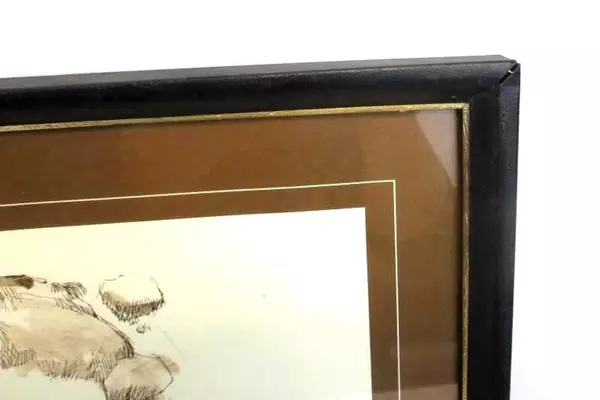 Framed Print Gary Patterson Cartoon Divot Framed 20.25 x 16.5 In Golf Brown