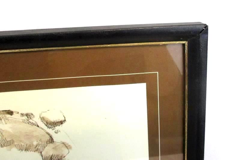 Framed Print Gary Patterson Cartoon Divot Framed 20.25 x 16.5 In Golf Brown