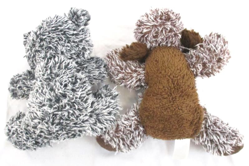 Lot of 2 Best Made Toys Plush Animals Bear and Puppy Dog Heathered Stuffed Toy