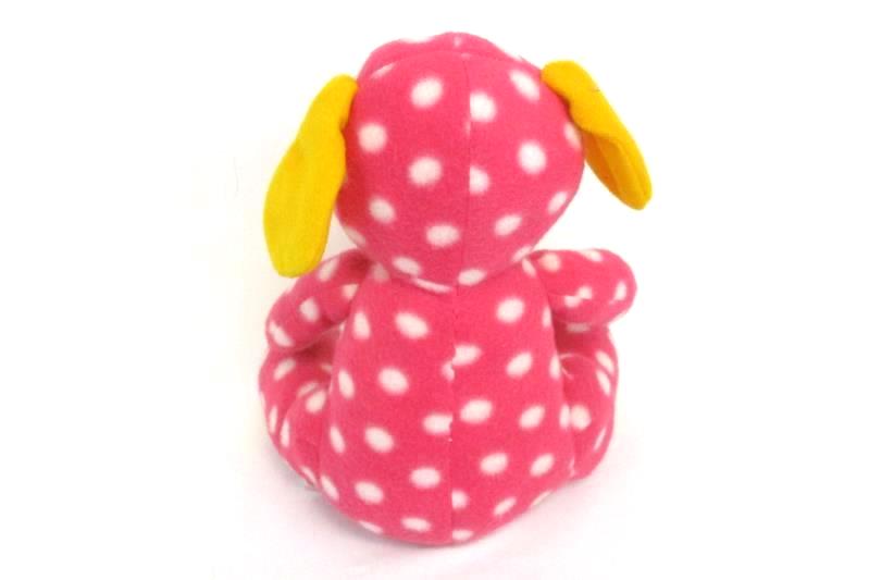 Kellytoy Plush Puppy Dog Stuffed Animal Pink Polka Dot Orange 2014 14 Inch