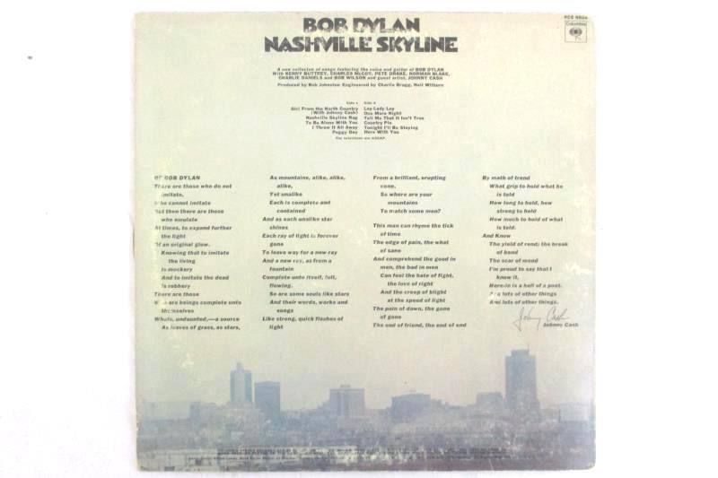 Bob Dylan Nashville Skyline 1974 Vinyl 12in 33rpm LP Record KCS 9825
