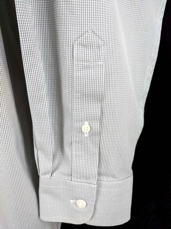 Roundtree & Yorke Gold Label 100% Cotton Button Dwn Shirt Gray Plaid Men's 17/35